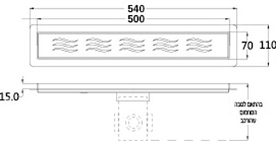תעלת ניקוז 500 מ